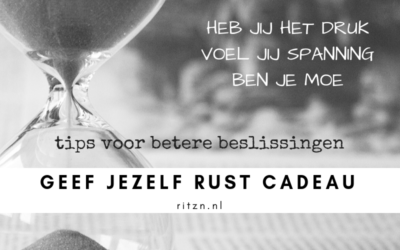 Keuzemenu om makkelijker te leven